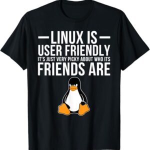 تيشيرت "Linux is User-Friendly" – لصفوة الأصدقاء فقط